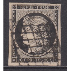 Francia - Correo 1849 Yvert 3 Usado