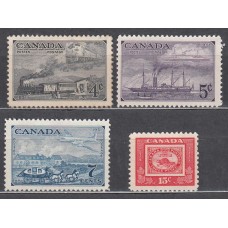 Canada - Correo 1951 Yvert 246/9 * Mh  Trenes barcos