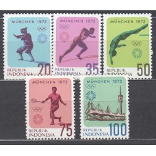 Indonesia - Correo 1968 Yvert 635/9 * Mh  Olimpiadas de Munich