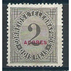 Azores Correo Yvert 51b (*) Mng Sobrecarga Roja