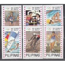 Filipinas - Correo 1984 Yvert 1386/91 * Mh  Olimpiadas de los Angeles