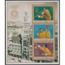 Bhutan - Hojas Yvert 46 sin dentar ** Mnh  Olimpiadas de Munich