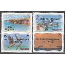 Anguilla Correo Yvert 598/601 * Mh  Fauna barcos