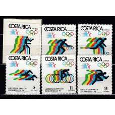 Costa Rica - Correo 1984 Yvert 388/93 */(*)  Mh/MngOlimpiadas de los Angeles