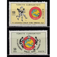 Turquia - Correo 1967 Yvert 1827/8 * Mh  Deportes fútbol