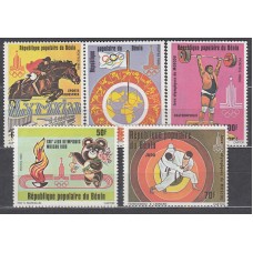 Benin - Correo Yvert 486/90 * Mh Olimpiadas de Moscu