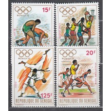 Senegal - Correo Yvert 368/71 * Mh Olimpiadas de Munich