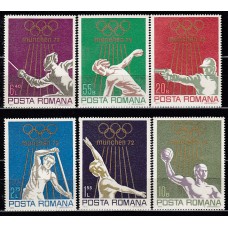Rumania - Correo 1972 Yvert 2698/703 * Mh Juegos Olimpicos de Munich