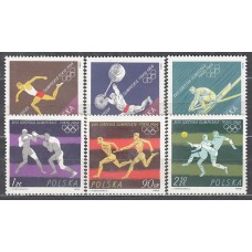 Polonia - Correo 1964 Yvert 1370/7 * Mh  Juegos Olimpicos de Tokyo