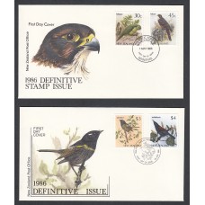 Australia Sobres Primer Dia FDC Yvert 924/927 - Aves 1986