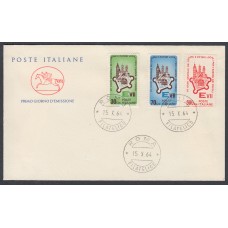 Italia Sobres Primer Dia FDC Yvert 909/911 Roma 1964
