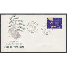 Italia Sobres Primer Dia FDC Yvert 963 b Toscanini - Firenze 1967