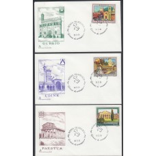 Italia Sobres Primer Dia FDC Yvert 1336/38 - Gubbio Roma 1978