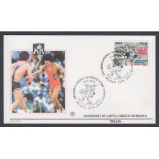 Italia Sobres Primer Dia FDC Yvert 1892 - Deportes Lucha 1990