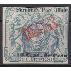 Fernando Poo Timbre móvil 1898 Edifil 47F Usado