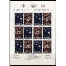 Liechtenstein - Correo 1957 Yvert 322/3 mini pliego * Mh Boi Scouts