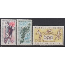 Checoslovaquia - Correo 1956 Yvert 855/7B * Mh Deportes