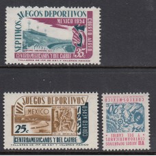 Mexico - Correo 1954 Yvert 645 + A 184/5 * Mh Deportes