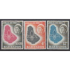 Barbados - Correo 1962 Yvert 232/4 * Mh Scoutismo
