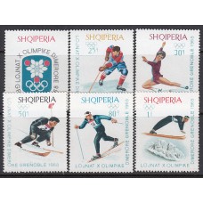 Albania Correo 1968 Yvert 1057/62 Mh * Juegos Olimpicos de Invierno en Grenoble