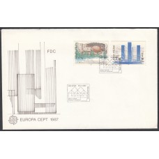 Finlandia Sobre Primer Dia FDC Yvert 985/986 - Arquitectura - 1987