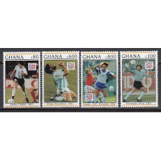 Ghana - Correo 1993 Yvert 1513/6 * Mh Fauna fútbol