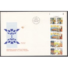 Finlandia Sobre Primer Dia FDC Yvert 1003/1007 - Dia del Sello 1987