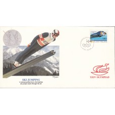 Finlandia Sobre Primer Dia FDC Yvert 1013 - ski jumping - 1988