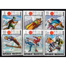 Maldives - Correo Yvert 382/7 * Mh Olimpiadas de Sapporo	