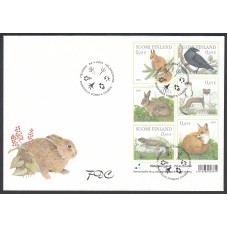 Finlandia Sobre Primer Dia FDC Yvert 1674/1679 - Fauna Animales - 2004