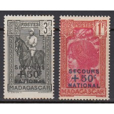 Madagascar - Correo 1942 Yvert 232/33 * Mh