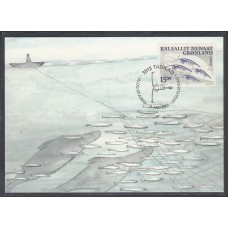 Groenlandia Tarjetas Máximas Yvert 345 - Dibujos Animales