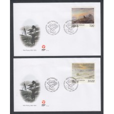 Groenlandia Sobres Primer Dia FDC Yvert 316/317 - Pintor Peter Rosing - 1999