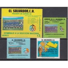 Salvador - Correo 1982 Yvert 896+A.494/6 ** Mnh   Deportes fútbol