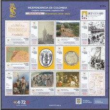 Colombia Correo 2021 Yvert 2232/43 ** Mnh  Independencia de Colombia