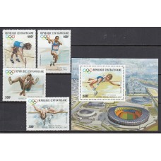 Centroafrica - Aereo Yvert 361/4+H.89 ** Mnh  Deportes