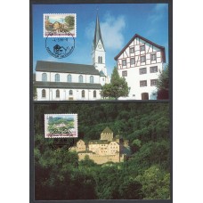 Liechtenstein Tarjetas Maximas Yvert 1068/1069 mk 139 - Pueblos 1996