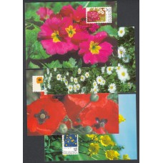 Liechtenstein Tarjetas Maximas Yvert 1073/1076 mk 142 - Flora 1996