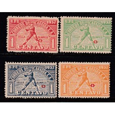 Nicaragua - Correo 1937 Yvert 678/81 (*) Mng Deportes