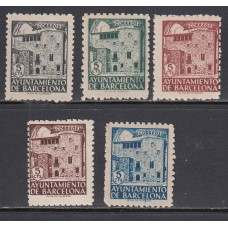 Barcelona Correo 1943 Edifil 42/6 ** Mnh Casa Padellas