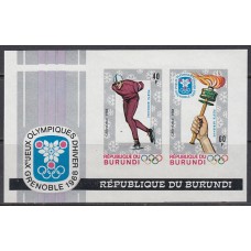 Burundi - Hojas Yvert 23 sin dentar ** Mnh  Olimpiadas de Grenoble