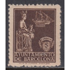 Barcelona Correo 1939 Edifil 23 ** Mnh Virgen de la Merced