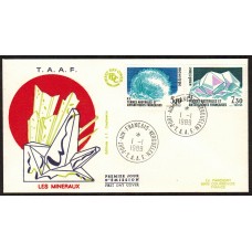 Tierras Australes Sobres Primer Dia FDC Yvert 144/45 - Minerales 1989