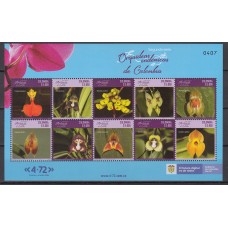 Colombia Correo 2021 Yvert 2282/91 ** Mnh Orquideas Endemicas - Flores