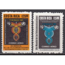 Costa Rica - Aereo 1981 Yvert 815/6 ** Mnh  Telecomunicaciones