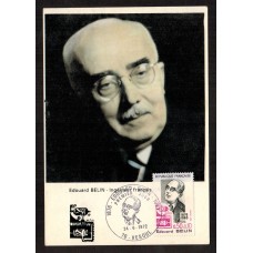 Francia - Carta Postal - Yvert 1708 - Matasello Especial Edouard Belin 1972