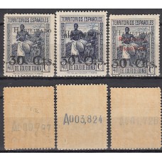 Guinea Correo 1937-38 Edifil 251/53 ** Mnh