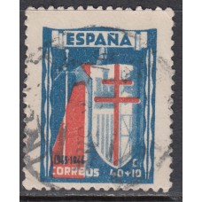 España Sueltos 1943 Edifil 972 usado Pro tuberculosos