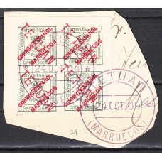 Marruecos Variedades 1908 Edifil 23hcc III usado  Habilitación en rojo