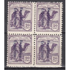 Sahara Variedades 1932 Edifil 39Ahcc ** Bloque de 4 sellos